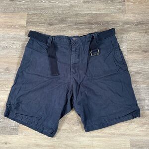 Visitor 100% cotton Golf Shorts Men’s 40 Navy Blue with matching cavas belt